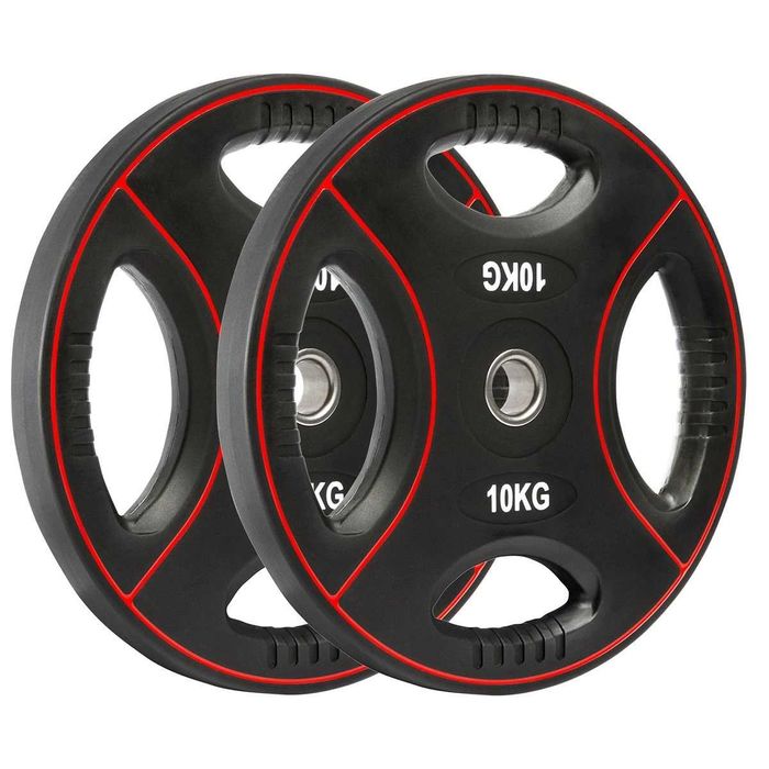 175 кг – 30 мм Уретанови Тежести с 4 захвата / Дискове