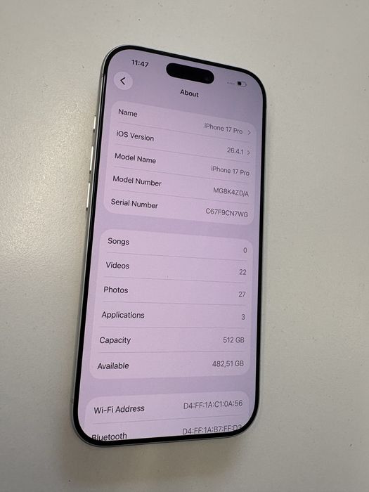 Iphone 17 Pro 512GB 100%