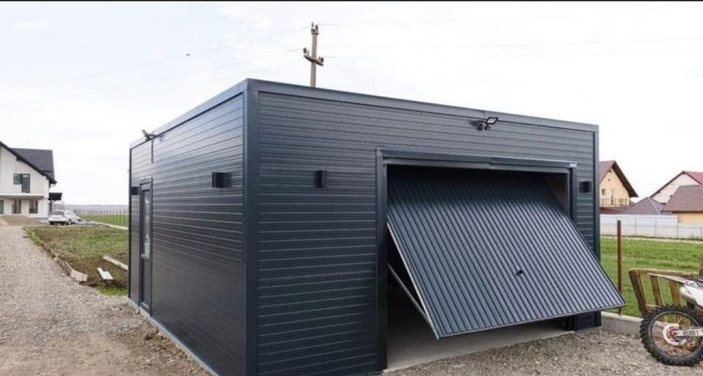 Garaje auto pe structura metalica