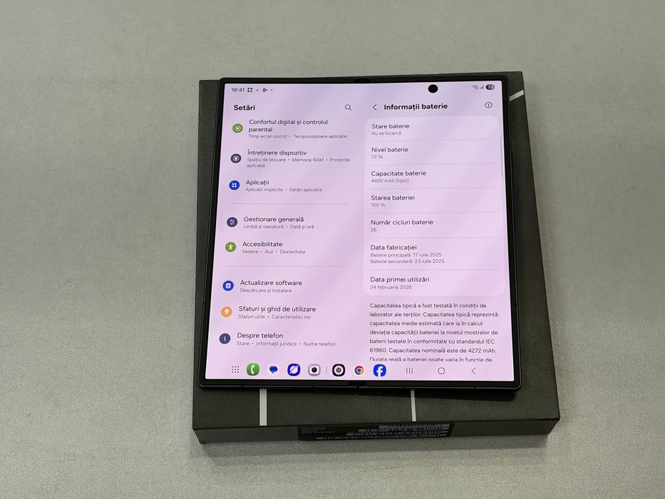 Samsung Galaxy Z Fold 7, 256 gb, 12 gb ram, JetBlack, la cutie