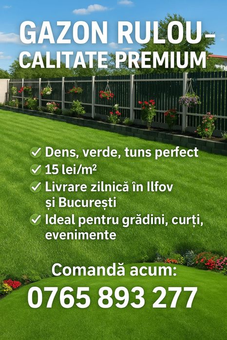 Gazon Rulou Premium- Direct de la Producator
