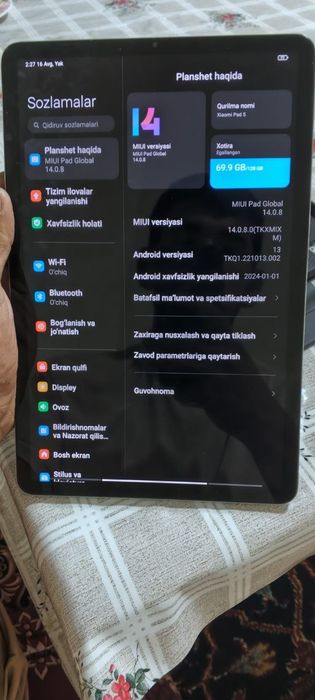 Xiaomi pad 5 8/8/256