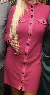 Рокля Pinko розова и черна xs размер