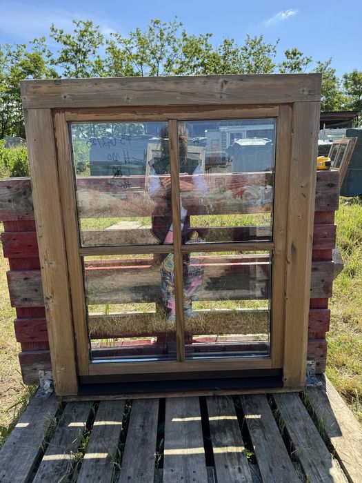 FEREASTRA LEMN Antichizat cabana rustic traditional geam termopan