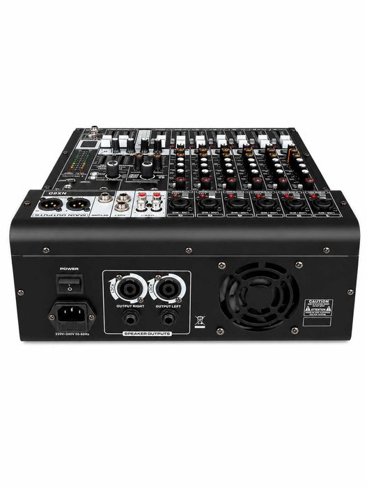 Activ mixer audio 6 canale 2 x 400W PM6C Stereo 99 Efecte digital DSP cu amplificator Bluetooth USB