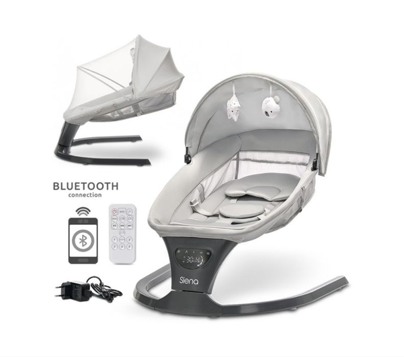 Електрически шезлонг с люлеене Lorelli, сив цвят