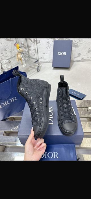 Dior – черни високи кецове