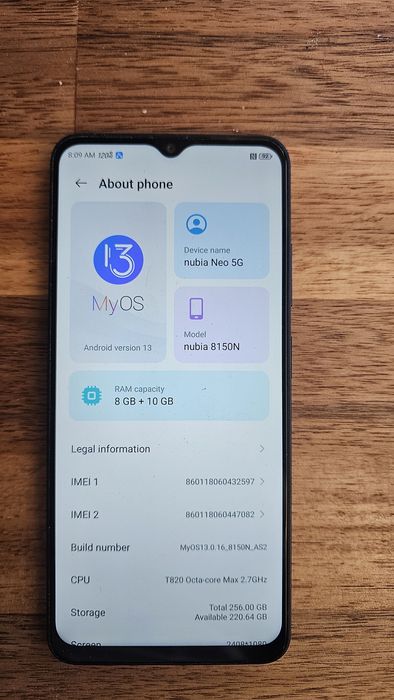 Lot 3 telefoane 5G: Nubia Neo 5G 256GB, ZTE Blade V50, Redmi Note 9 Pro