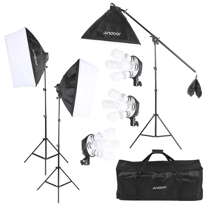 Lumini studio, kit softbox pentru studio, lumina difuza