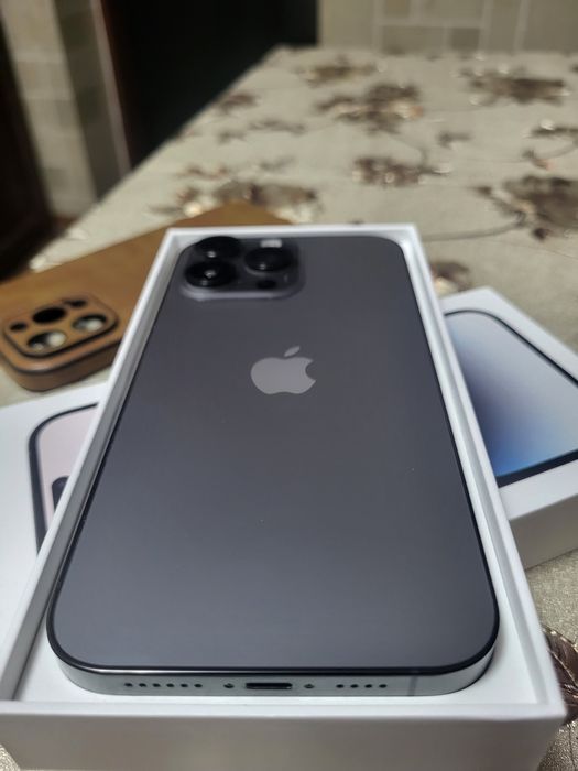 Iphone 14ProMax  Black 128gb full box neverlocked