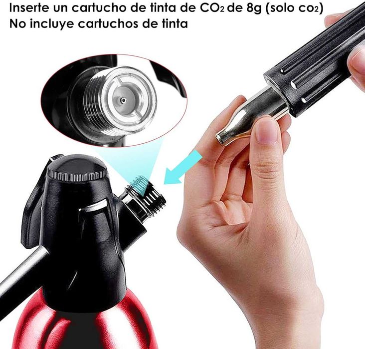 Сифон за сода, машина за газирана вода 1 л, машина за сода