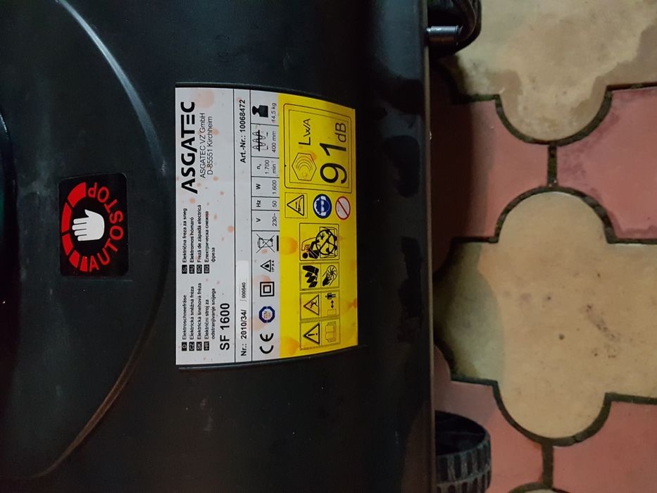 Freza de zapada electrica