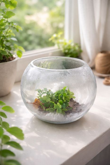 Стеклянный аквариум-ваза — элегантный элемент интерьера и уюта