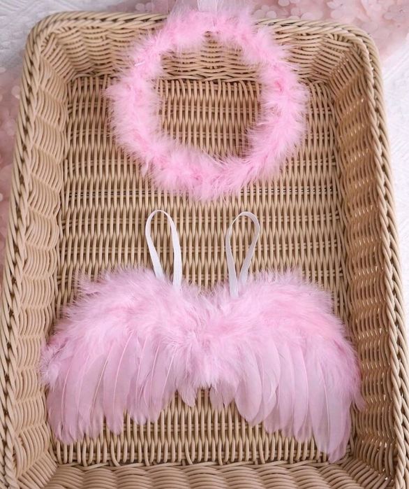 Бебешки комплект ангелче с крила и ореол за фотосесия