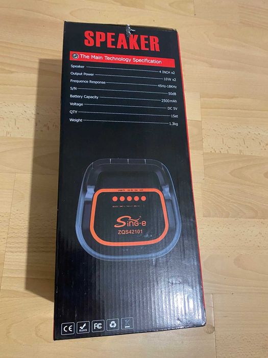 Bluetooth колонка SING-e ZQS42101 – 20W мощен звук + RGB LED светлини!