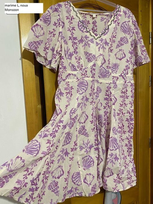 Rochie Monsoon orsay marime M/L sau L femei noua bumbac vascoza