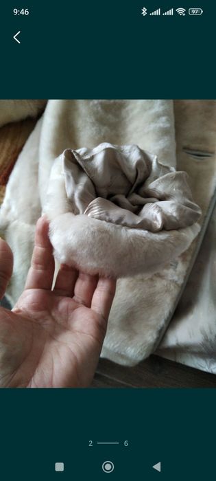 Шуба мутон с норкой