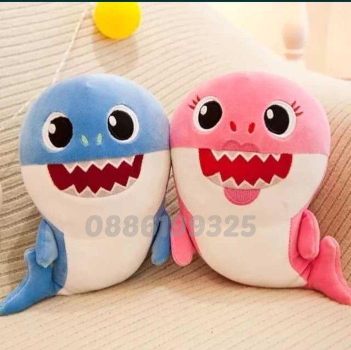 Плюшени играчки Бейби Шарк Baby Shark Акула, 30см, Музикална