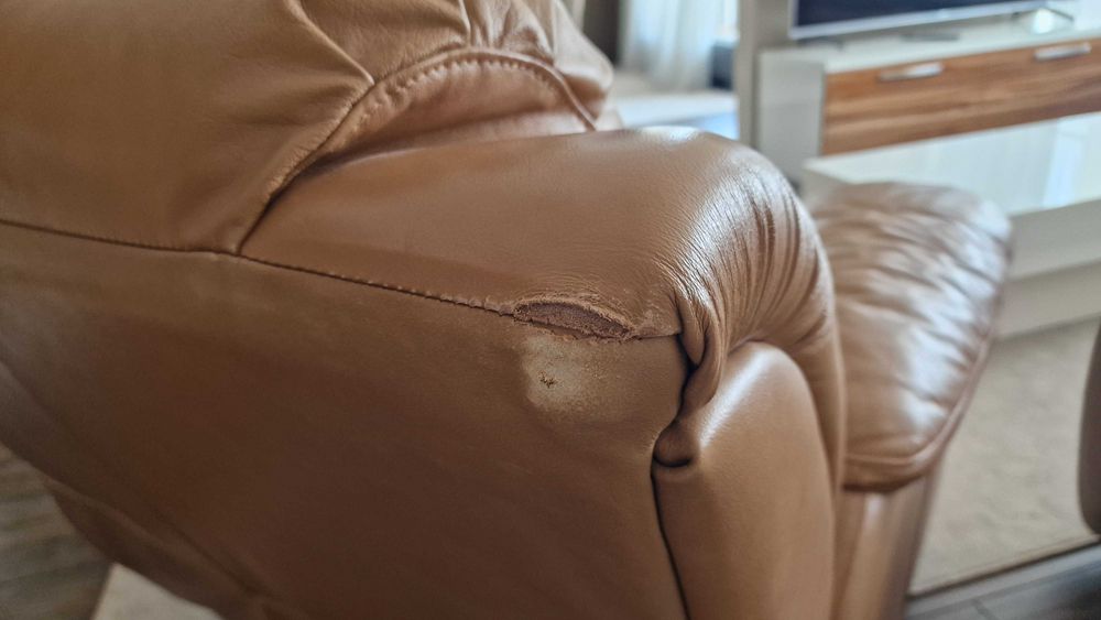 Кожен фотьойл ARGENTINA – CHEERS, Канапе - разтегаемо