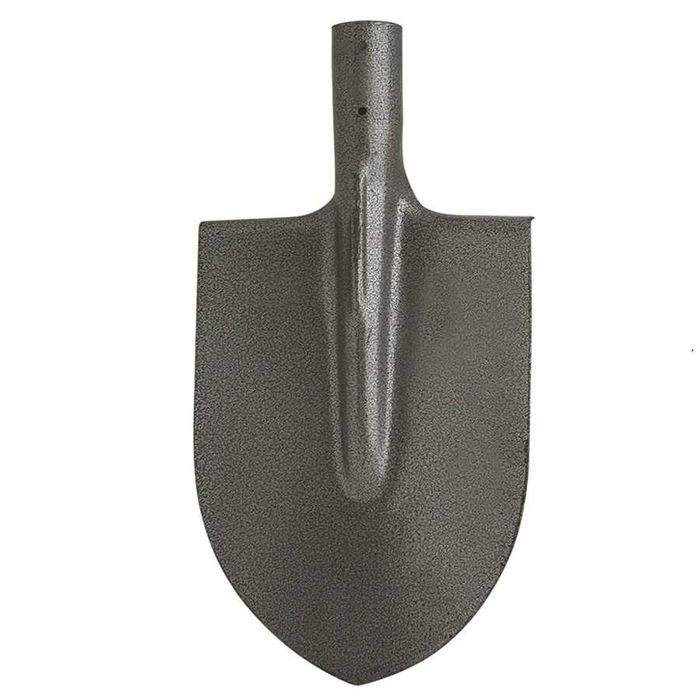 Лопата права шагрен Ø40 HERLY 0.820 кг, стомана дебелина 1.6мм