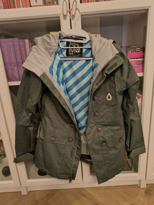 Geaca noua ski sau snowboard, Volcom, XS, verde army