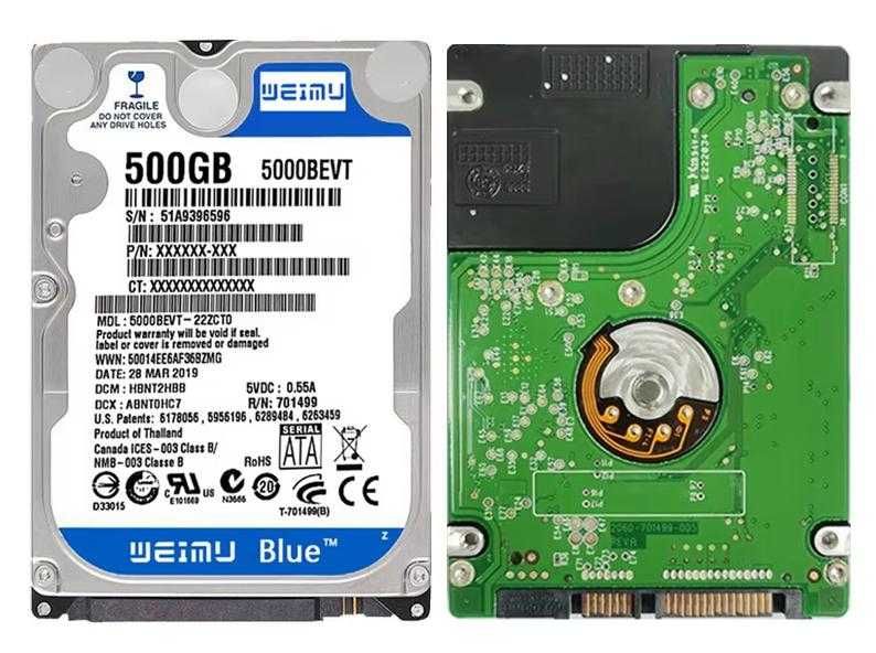 Notebook Компютърен ТВЪРД ДИСК за Лаптоп 2.5" SATA2 750GB 500GB