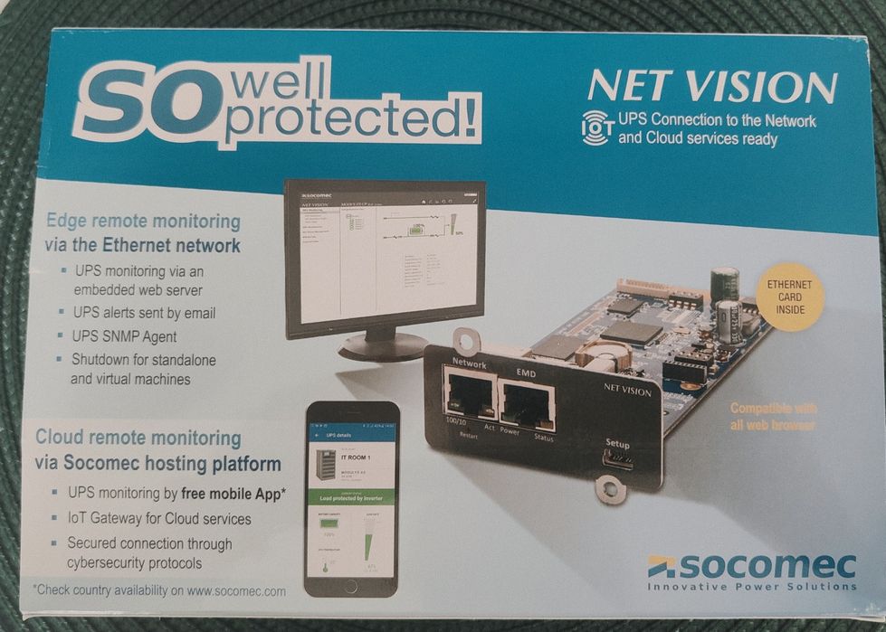 Placa management ups Socomec net vision 8