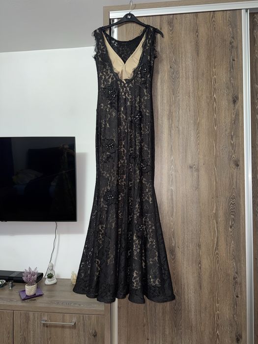 Rochie eleganta-lunga-neagra-marime S