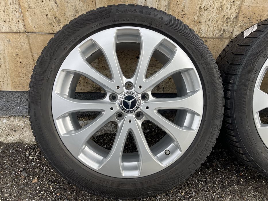 Jante Roti Mercedes E Class W213 Anvelope iarna 245 45 R18 originale