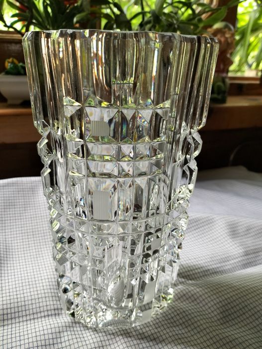 Чешская ваза для цветов, хрусталь