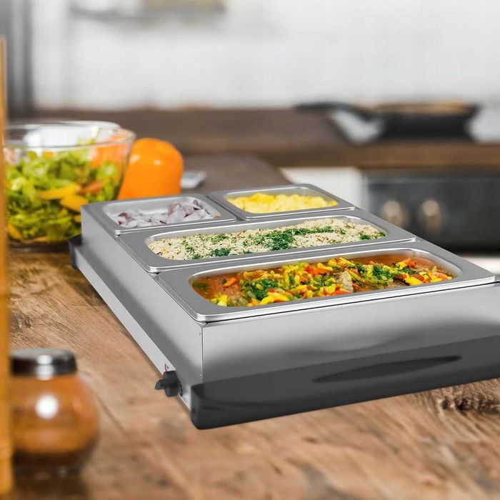 Подгревател с контейнери за храна / БЕН-МАРИ / 2х2.5 л/2х1л