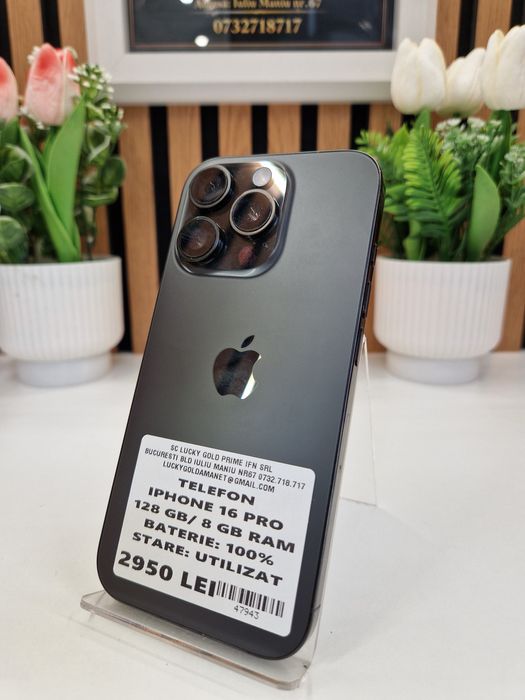 Iphone 16 Pro 128GB / 8GB RAM 100% Baterie Garantie! #47943