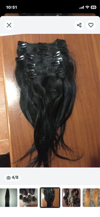 Extensii cheratina par natural 100% calitate remy