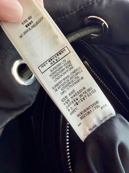 BURBERRY Medium Rucksack Eco Nylon Backpack – Black (Style 8021261)