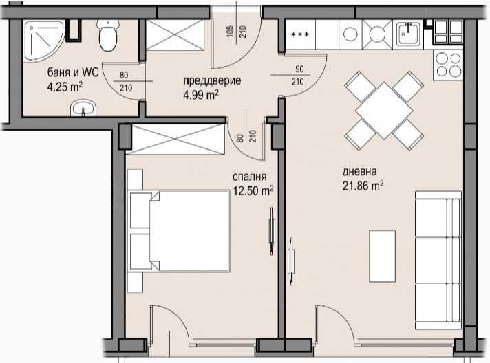 Продава се Двустаен апартамент в София, Център - 96 кв.м за 1664 €/кв.м - Снимка #1