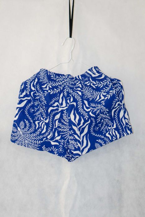 Детски комплект блуза и панталонки в синьо и бяло, размер 152/158