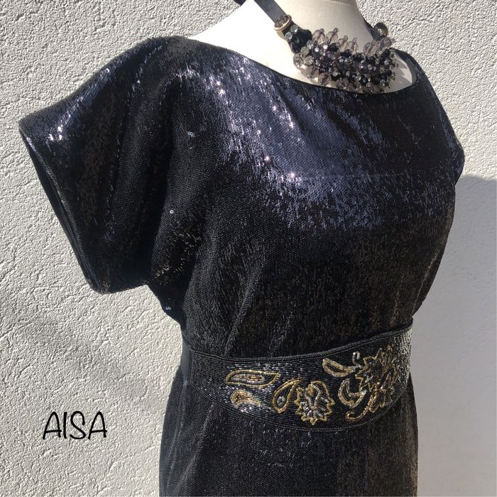 Rochie mini cu paiete negre-Stefanel, mărimea M