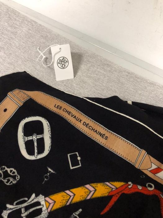 Дамски шал Hermes черен