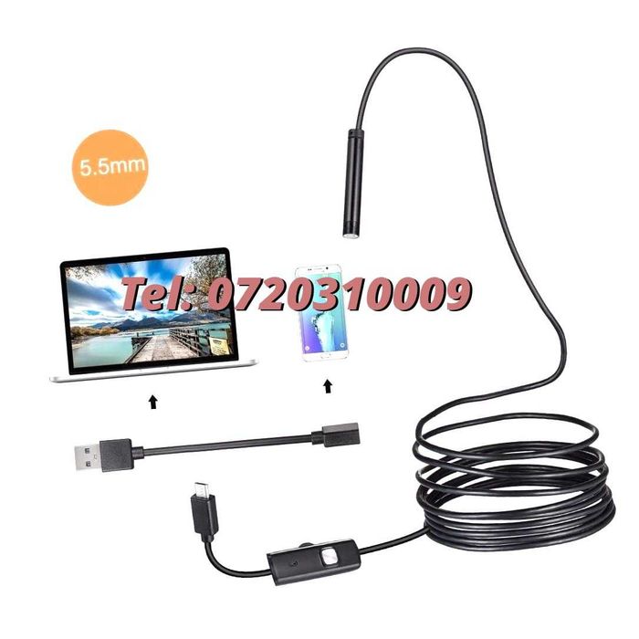 2 M Camera Endoscop boroscop 6 Led Inspectii Tehniceinstalatii