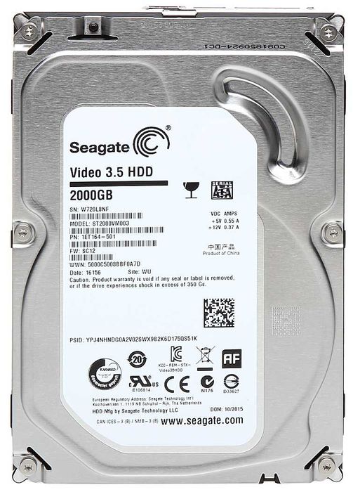 Твърд диск 2TB 3.5" HDD ,Реновиран ,SATA3  (6Gb/s) ,2 Години Гаранция
