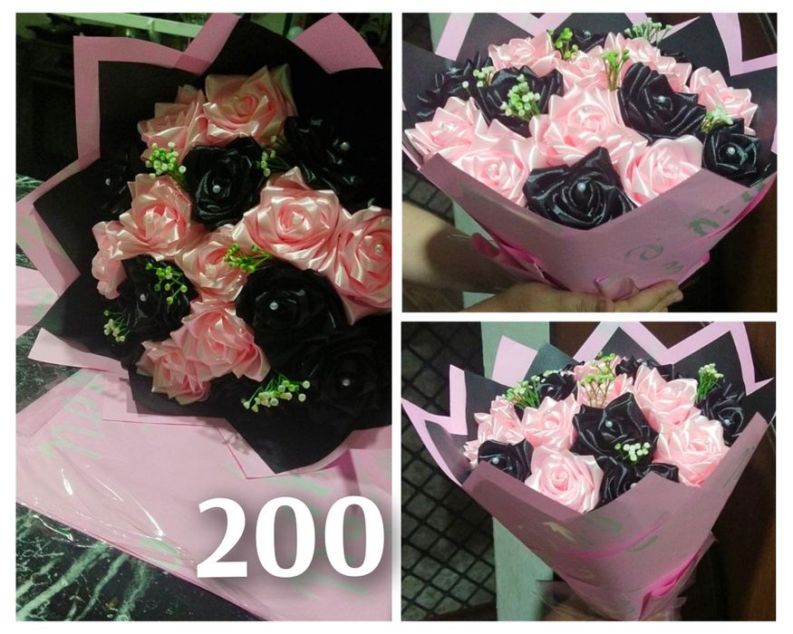 Букет из атласных роз