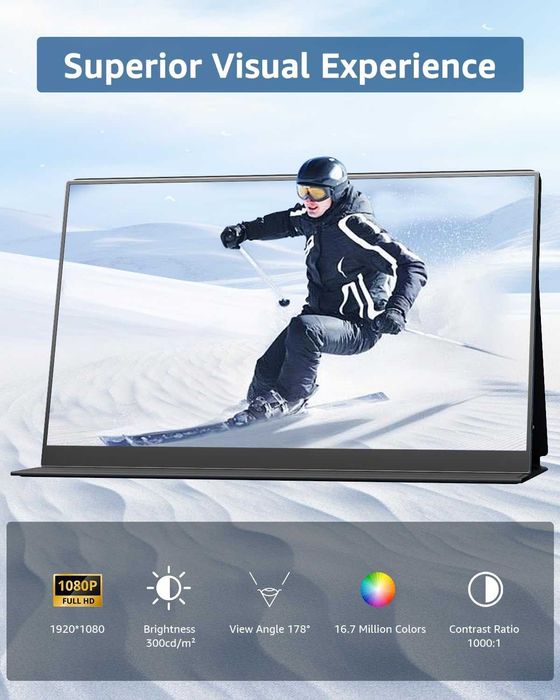 Преносим монитор Yodoit 15.6 FHD USB-C HDMI