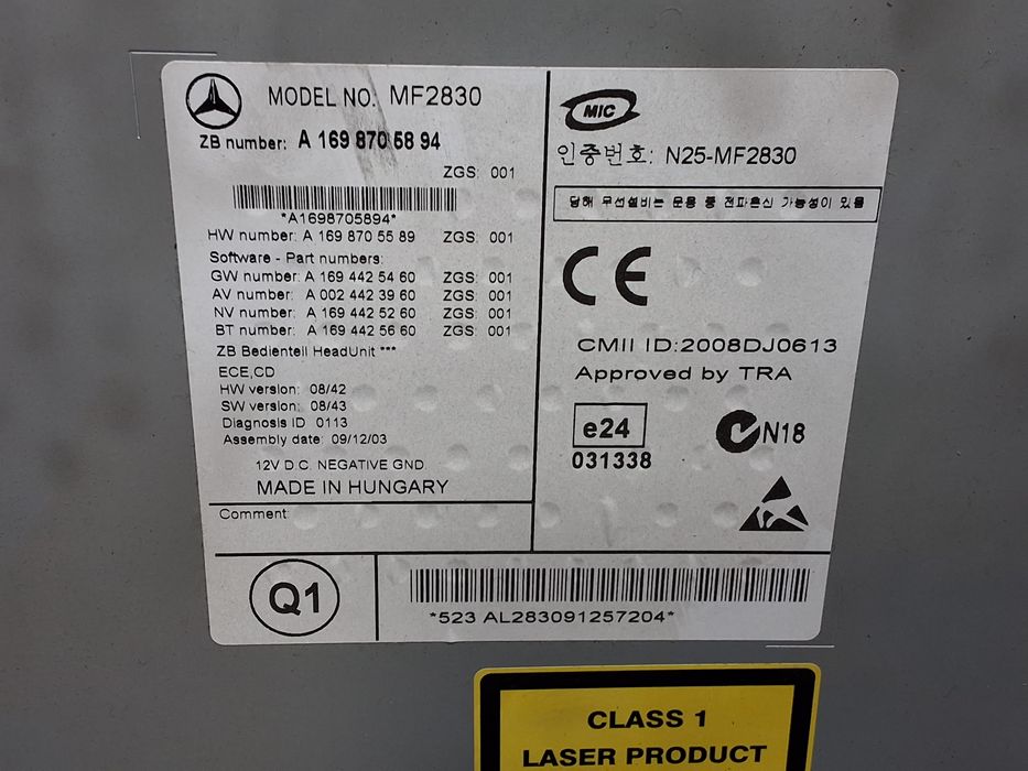 radio cd mercedes-benz sprinter 2 (2006->) [906] 2.2 motorina 2009
