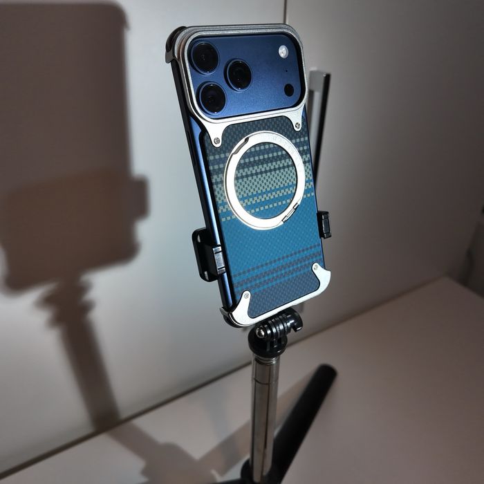 Husă nouă iPhone 17 Pro Max Premium, aluminiu, buton rotativ, MagSafe