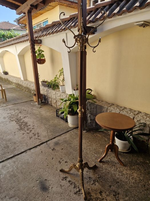 Страхотна антикварна белгийска бронзова закачалка