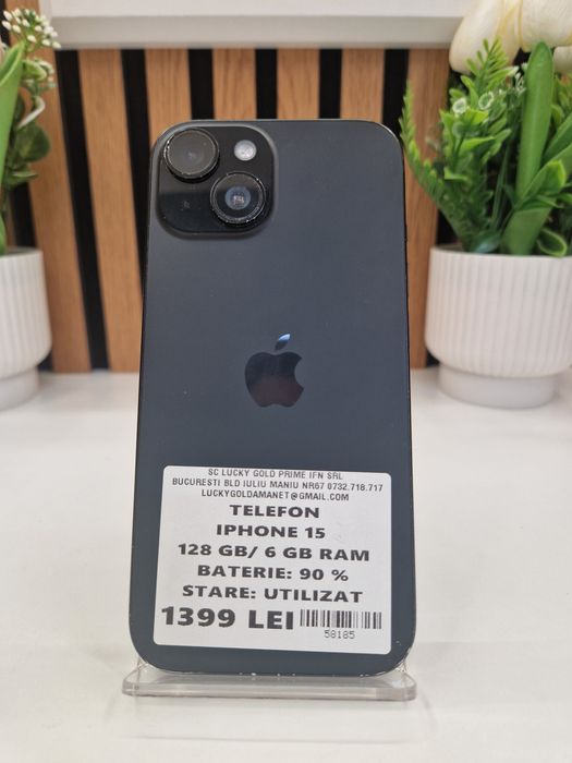 Iphone 15 128GB / 6GB RAM 90% Baterie Garantie!#58185