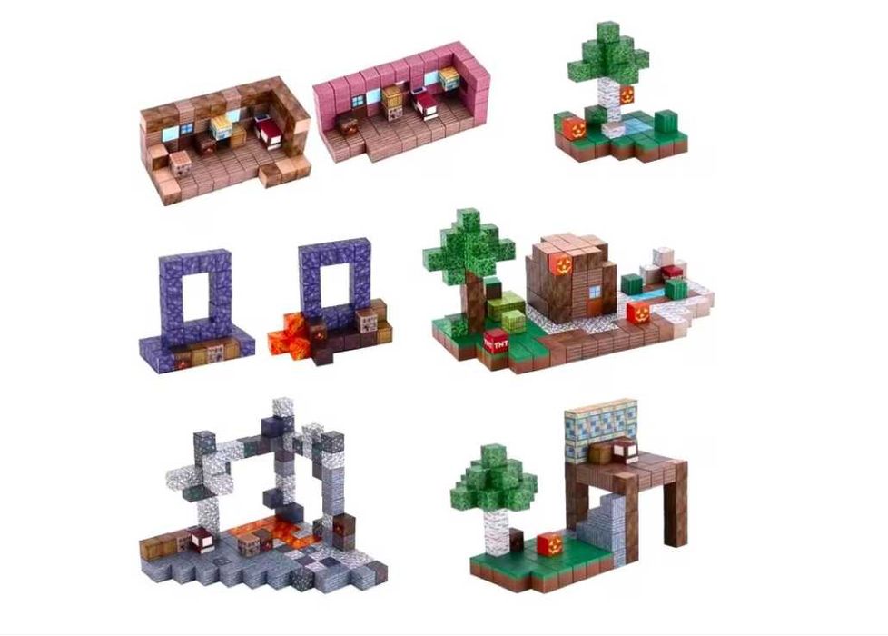 Магнитни кубчета Майнкрафт Minecraft Magnetic Blocks, Магнитен констру