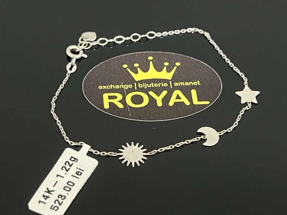 Bijuteria Royal CB : Bratara aur alb 14k 585  1,22 grame