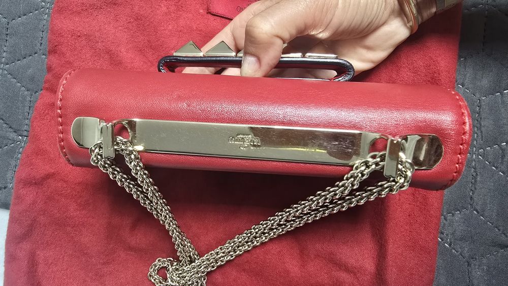 Geanta crossbody Valentino Garavani Vavavooom red,ca noua,piele,sacule