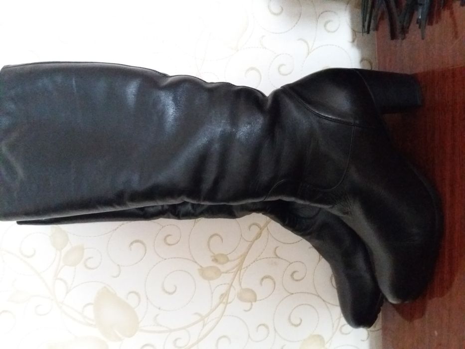Сапоги женские кожа